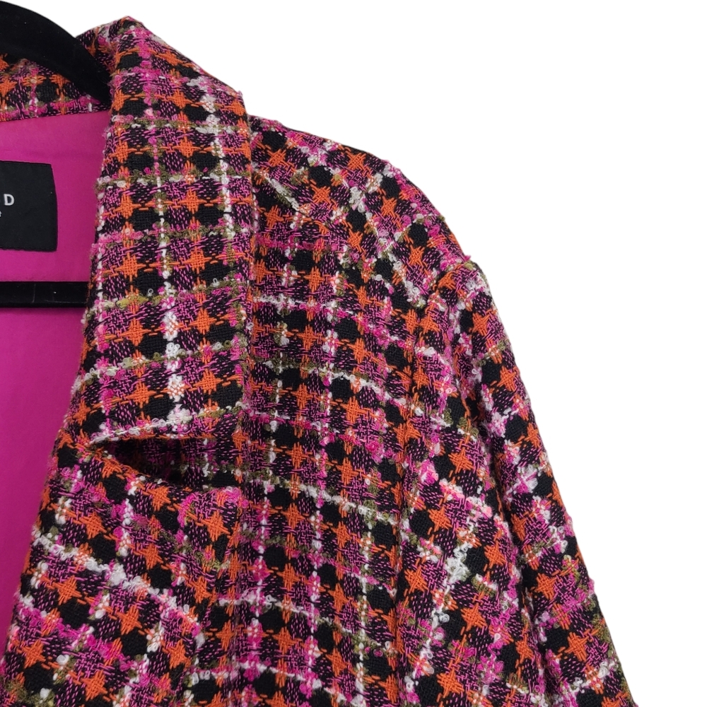 Torrid Boucle Statement Coat Plaid Pink 18333568 6X/30 Plus Size - Picture 5 of 14